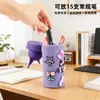 Nuevo Estuche Perforado DIY Silicona Creativo Portalápices Lindo Dibujo Animado Estudiante Portalápices Portátil Caja de Lápices de Gran Capacidad