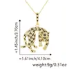 Distrito Lu Moda Europea y Americana Chapado en Cobre Oro Real Circonita Colgante de Leopardo Collar Punk Hip-Hop Collar para Mujer Transfronterizo Nuevo Producto