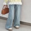 Conjunto de Primavera para Meninas 2025 Novo Moletom de Renda Infantil Jeans para Crianças Maiores Conjunto de Duas Peças Moderno para Primavera e Outono