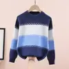 Suéter Redondo para Niños Niños, Adecuado para Niños Mayores, Suéter Básico de Punto Puro Algodón para Otoño e Invierno con Forro Polar y Engrosado