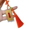 Colgante de Coche Seguro y Protegido con Superficie Chapada en Oro, Pegatina para Teléfono Móvil con Borla, Oro Puro 2mg con Adhesivo, Regalo Creativo al por Mayor