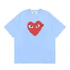 25S Estrella Mismo Estilo Kawajiu Chao Marca pla Amor Bordado Manga Corta Algodón Puro Ojos de Corazón Rojo Camiseta de Pareja