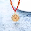 Colgante de plata de ley chapada en oro de placer de Myanmar con incrustaciones de filigrana de oro, cinco bendiciones, Ruyi, tesoro perfecto, joyería para mujer