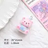Colgante de Oso de Dibujos Animados Flocado Lindo Llavero DIY Cadena para Bolso Teléfono Accesorios de Muñeca Creativos Venta al por Mayor