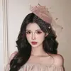 Chapéu de rede preto retrô estilo francês, acessório de cabelo, adereço para foto de aniversário, presilha de cabelo feminina, adorno de cabeça vintage estilo chinês