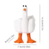 Estatueta de Pato com Dedo do Meio Duckyou Transfronteiriça, Decoração Peculiar para Jardim de Mesa, Ornamento Criativo de Pato com Dedo do Meio em Resina