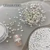 Pedras de Strass Irregulares de Fundo Plano Tendência para Nail Art Zircônia Trapezoidal em Formato de Gota Pérola 3D de Alta Qualidade Decoração para Unhas Atacado