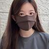 Máscara cálida de otoño e invierno para mujer transpirable tridimensional Espina de pescado simple W esquina del ojo Máscara 3d a prueba de viento a prueba de polvo protección facial Universal