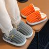 Zapatillas de algodón para niños, pantuflas de invierno para niños y niñas, pantuflas de felpa para bebés, pantuflas de interior con tacón, pantuflas cálidas de felpa antideslizantes para padres e hijos