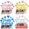 Set de Inserts para Pastel Feliz Cumpleaños Transfronterizo Estrella Corazón Decoración para Pastel de Cumpleaños Modelo 6