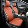 Cojín para Asiento de Coche, Universal para Todas las Estaciones, Almohadilla de Cuero Gamuza para Montura, Funda Completa para Respaldo de Asiento de Coche de Cinco Plazas, Cojín de Asiento de Coche Perforado