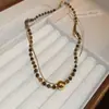 Acero de titanio piedra natural colgante de sol collar de acero inoxidable transfronterizo Maillard temperamento cadena de clavícula joyería nicho al por mayor