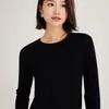 Suéter de Cashmere Novo com Gola Redonda para Mulheres Outono e Inverno 2026, Suéter de Lã Estilo Básico Clássico, Suéter de Malha com Manga Longa para Camada Base