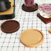 Posavasos de Madera Retro con Ranuras, Posavasos de Madera Maciza para Té, Manteles Individuales de Café de Lujo Ligero y de Gama Alta, Posavasos de Cocina Aislantes del Calor y Anti quemaduras