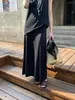 8312 Falda con Dobladillo Amplio y Fluido y Cinturilla Elegante, Diseño de Cintura Alta Elástica, Adelgazante y Rejuvenecedora, Elegante Falda Larga Casual