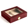 Caja de Madera para Almacenamiento de Puros Transfronteriza Madera de Nogal Gran Capacidad Caja de Puros Humidificadora de Madera Temperatura Constante