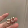 Pendientes de Perla Estilo Coreano Francés Elegante con Cierre de Plata 925 Pendientes de Gama Alta Corazón Flor Pendientes Versátiles para Mujer Venta al por Mayor