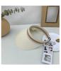 Sombrero de paja con visera de celebridad de Internet para mujer, elegante sombrero de verano fino estilo coreano con protección solar a la moda