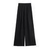 Ropa de Verano Nueva para Mujer 2024 Cintura Elástica Textura de Satén de Seda Pantalones Casuales de Pierna Ancha de Cintura Alta 8372249