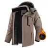 Cortavientos de venta caliente transfronterizo invierno talla grande forro polar cálido traje de montaña para exteriores resistente al viento chaqueta de algodón chaqueta esquí pesca