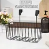 Cesta de Almacenamiento de Hierro Cesta Colgante de Cocina Cesta de Almacenamiento para Gabinete Estante Colgante para Baño e Inodoro Sin Instalación Estante de Hierro