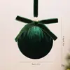 Novo Laço de Natal Pingente de Bola de Natal de Veludo Bola de Plástico Decoração de Árvore de Natal Enfeites de Atmosfera Natalina