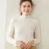 Suéter de Cachemira Jacquard para Mujer, Nuevo Otoño/Invierno Manga Larga Corto Delgado Jersey de Punto Base, Suéter Holgado para Mujer