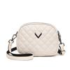 Bolso cuadrado pequeño de piel de vacuno de primera capa al por mayor de fábrica, bolso de cuero para mujer, 2025 nueva moda, bolso bandolera de celosía de diamantes