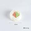 Comida de simulación de PVC Buque de guerra japonés Erizo de mar Semilla de pez Sushi Comida japonesa Juguete de juego Accesorios de decoración para sesión de fotos