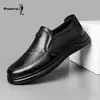 Sapatos Masculinos Atacado, Couro Genuíno, Novos Modelos Primavera e Outono, Casual de Negócios, Sapatos de Couro Masculinos Respiráveis, Solado Macio, Antiderrapante, Sapatos para Pais de Meia-Idade e Idosos