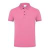 Camisa Polo de Seda Piqué Color Sólido con Cuello y Manga Corta Personalizada para Reuniones de Negocios, Eventos, Ropa de Trabajo con Logo Bordado
