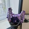 Bolso de lentejuelas para mujer, nueva moda de verano 2024, estilo occidental, gran capacidad, portátil, pequeño, con cadena, bandolera, para mujer.