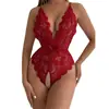 Macacão de Renda Europeu e Americano Transpassado Sexy Costas Abertas Tentação Renda Macacão Feminino Abertura Ampla Sem Tirar Lingerie Sexy Atacado