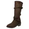 Botas Largas de Mujer Estilo Retro Maillard con Punta y Tacón Oculto, Nuevas Otoño 2026, Adelgazantes, Botas de Caballero de Cuero