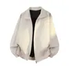 Chaqueta de Trabajo Versátil de Color Sólido de Moda para Hombre Tangkez con Cuello Alto para Primavera y Otoño, Abrigo Holgado Estilo Coreano