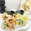 Flor Simulada Cymbidium Planta en Maceta Decoración Escandinava Oficina Sala de Estar Escritorio Interior Bonsái Planta Verde Adornos Flor Simulada