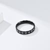 Anel feminino INS com vento frio em aço inoxidável esculpido com diamante incrustado de diamante joias de mão de aço titânio totalmente cravejadas de diamante fabricantes estoque