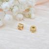 Accesorios para Joyería DIY Chapado en Cobre Oro Real Estilo Tibetano Cuentas Separadoras Pulsera de Cuentas Budistas Accesorios Perforados con Separador de Diamante