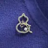 Broche com Acabamento de Luxo, Estilo Nicho e Simples, Alfinete de Roupa, Acessório de Pérola para Terno, Broche
