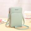 2026 Nuevo Modelo Bolso de Hombro de Moda Simple de Color Sólido de Gran Capacidad Multiusos con Pantalla Táctil Bolso Cruzado para Teléfono Móvil para Mujeres
