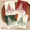 Tarjeta de felicitación navideña retro casual Tarjeta de bendición Feliz Navidad Regalo de Nochebuena Tarjeta de decoración de árbol de Navidad Tarjeta de mensaje