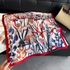 Bufanda para Mujer Estilo Francés con Estampado de Flores, Similar a la Seda, Chal de Alta Gama, Bufanda Protectora del Sol para el Cuello, Pañuelo para la Cabeza, Bufanda