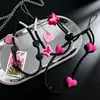 Nuevo Lanyard Simple de Corazón de Amor para Teléfono Encanto Versátil para Funda de Teléfono Colgante de Teléfono Femenino Cuerda Anti-pérdida para Cámara CCD