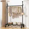 Perchero de pie para dormitorio, engrosado para uso doméstico, perchero para habitación interior, móvil para dormitorio y balcón