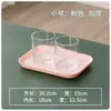 Bandeja Rectangular de Color Sólido Estilo Nórdico Juego de Tazas de Té para el Hogar Plástico Creativo Plato de Frutas para Comedor