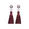 Pendientes de Borlas Europeos y Americanos de Estilo Étnico Transfronterizos Amazon, Pendientes de Botón de Semillas Únicos Hechos a Mano de Alta Gama, Accesorios para Mujer de Nicho