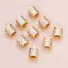 Contas de barril de furo grande com retenção de cor forte banhadas a cobre 18K Contas Lutong Pulseira de contas Pulseira Acessórios de joias
