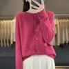 Cárdigan de punto de moda para otoño/invierno con cuello redondo, diseño abotonado y corte holgado, nuevo estilo para 2026
