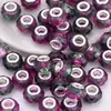 Pulseras de Venta Caliente Transfronterizas, Accesorios de Cuentas Facetadas de Cristal Coloridas con Agujero Grande, Accesorios para Joyería de Resina DIY al por Mayor