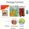 Nuevo Modelo Transfronterizo 2026: Kit de Bordado Punto de Cruz Lenguaje de las Flores para Principiantes - Bordado DIY para Decoración Acogedora del Hogar